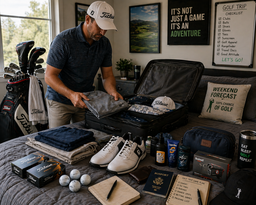 What to bring on a guys golf trip