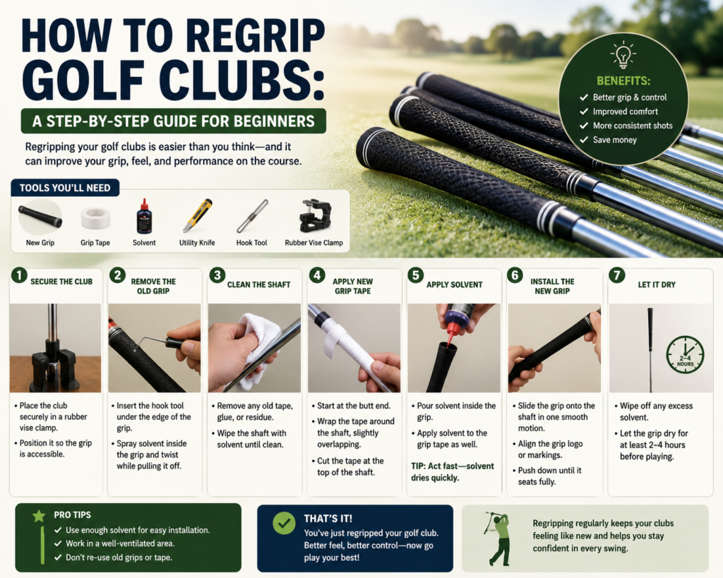 How to Regrip Golf Clubs: A Step-by-Step Guide for Beginners